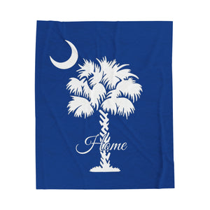 Velveteen Plush Blanket-SC Flag