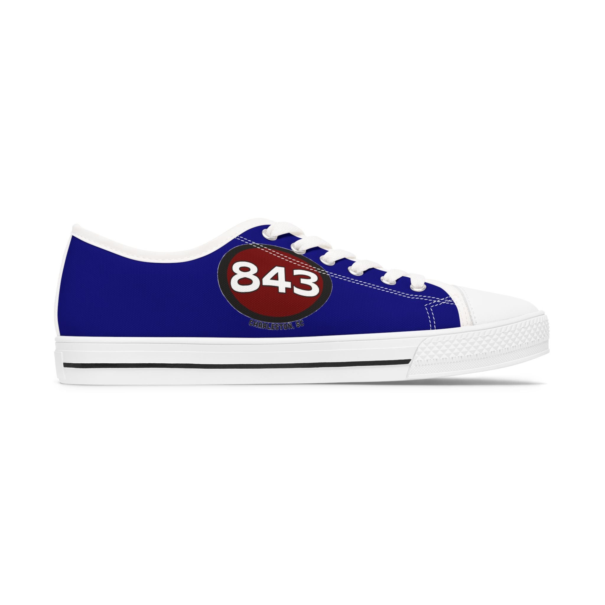 Women's Low Top Sneakers-843 Navy Blue