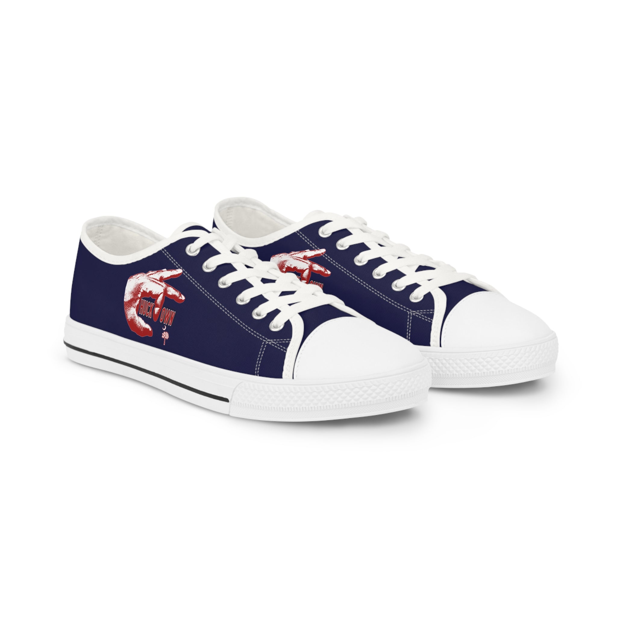 Chucktown Navy Blue Men's Low Top Sneakers