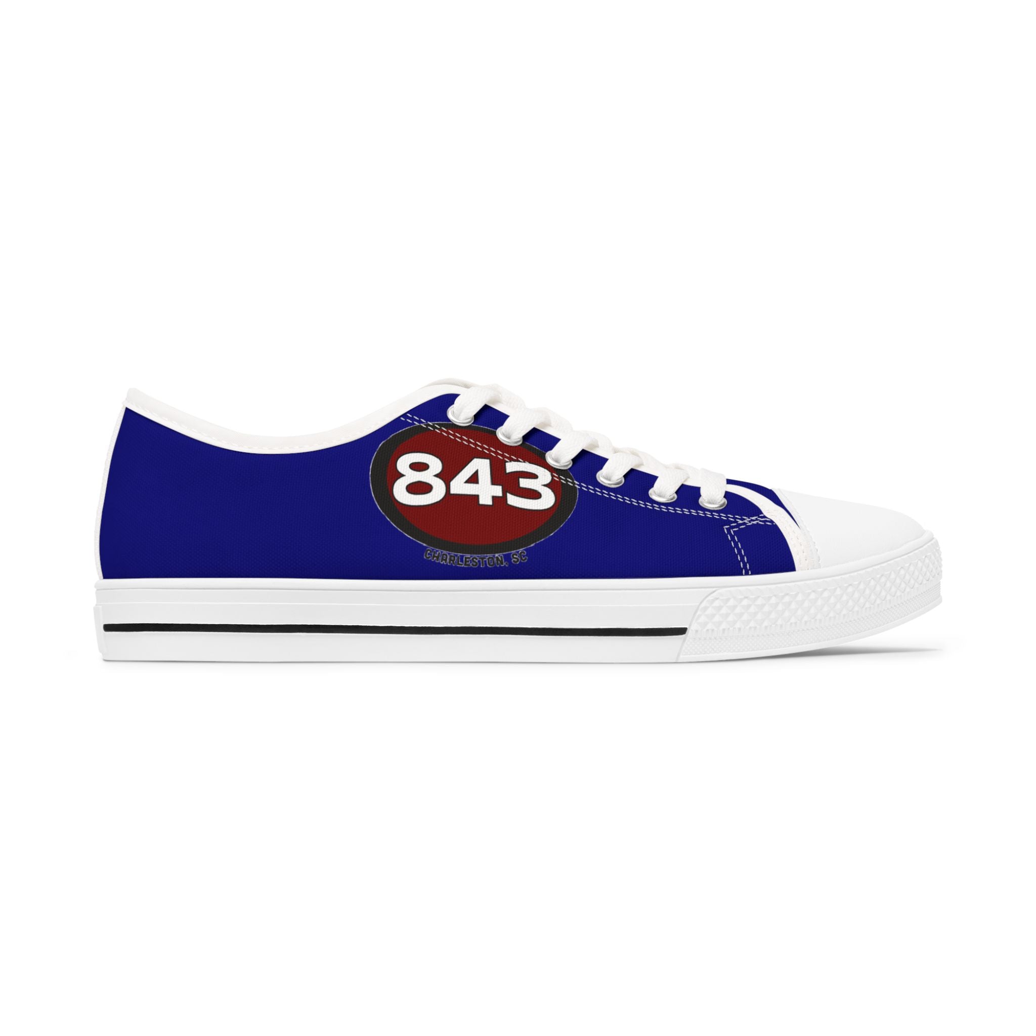 Women's Low Top Sneakers-843 Navy Blue