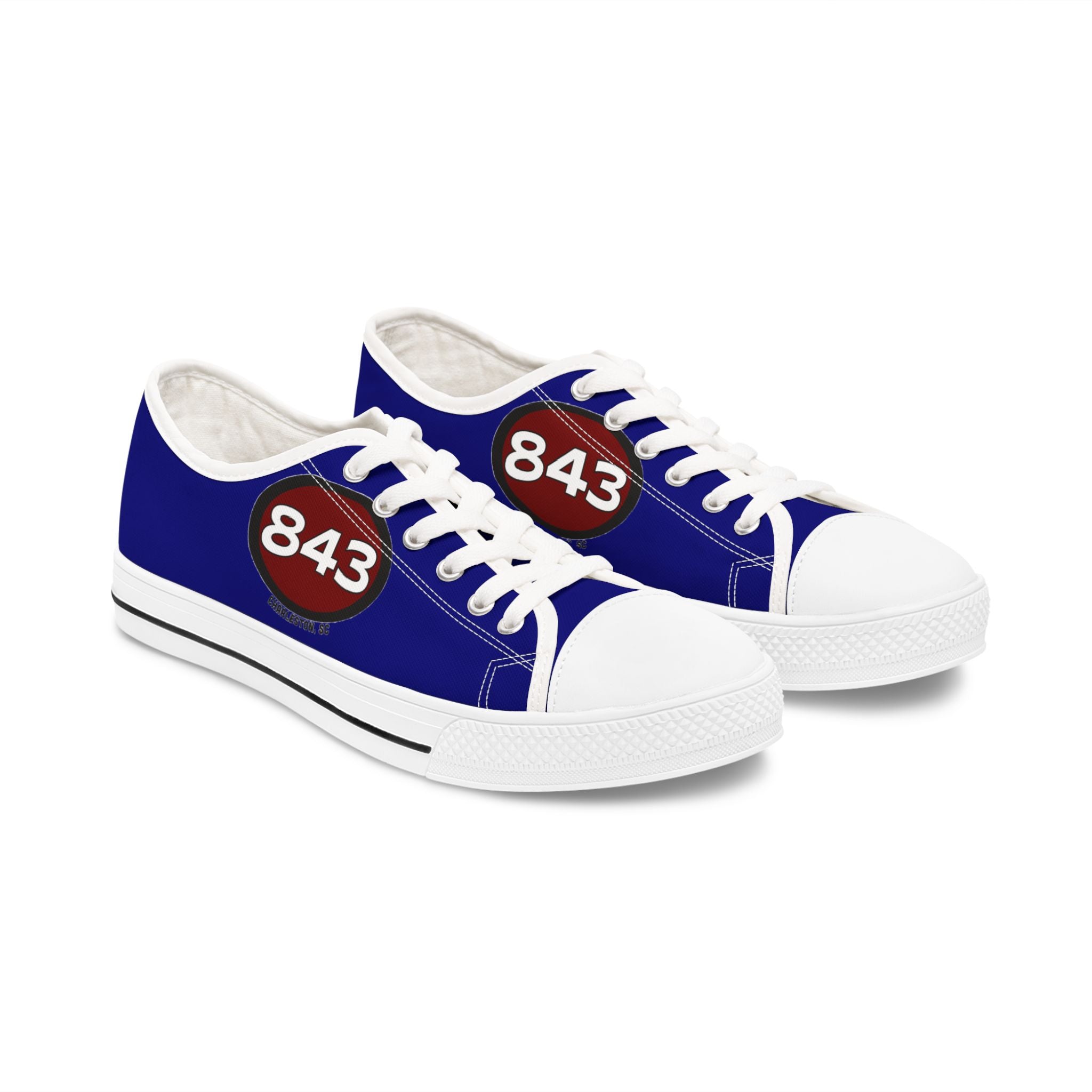 Women's Low Top Sneakers-843 Navy Blue