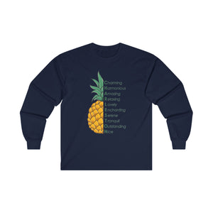 Pineapple- Cotton Long Sleeve Tee