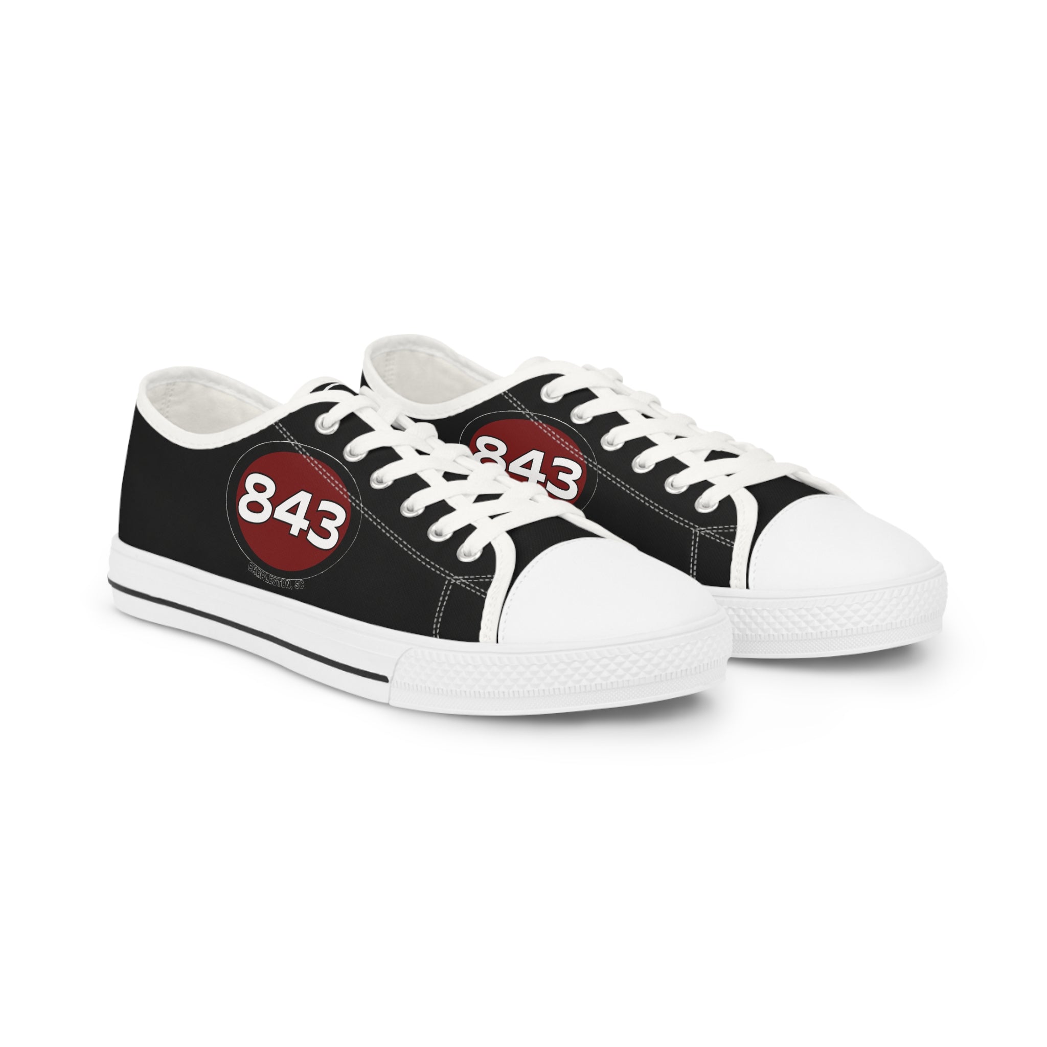 Men's Low Top Sneakers-843 black