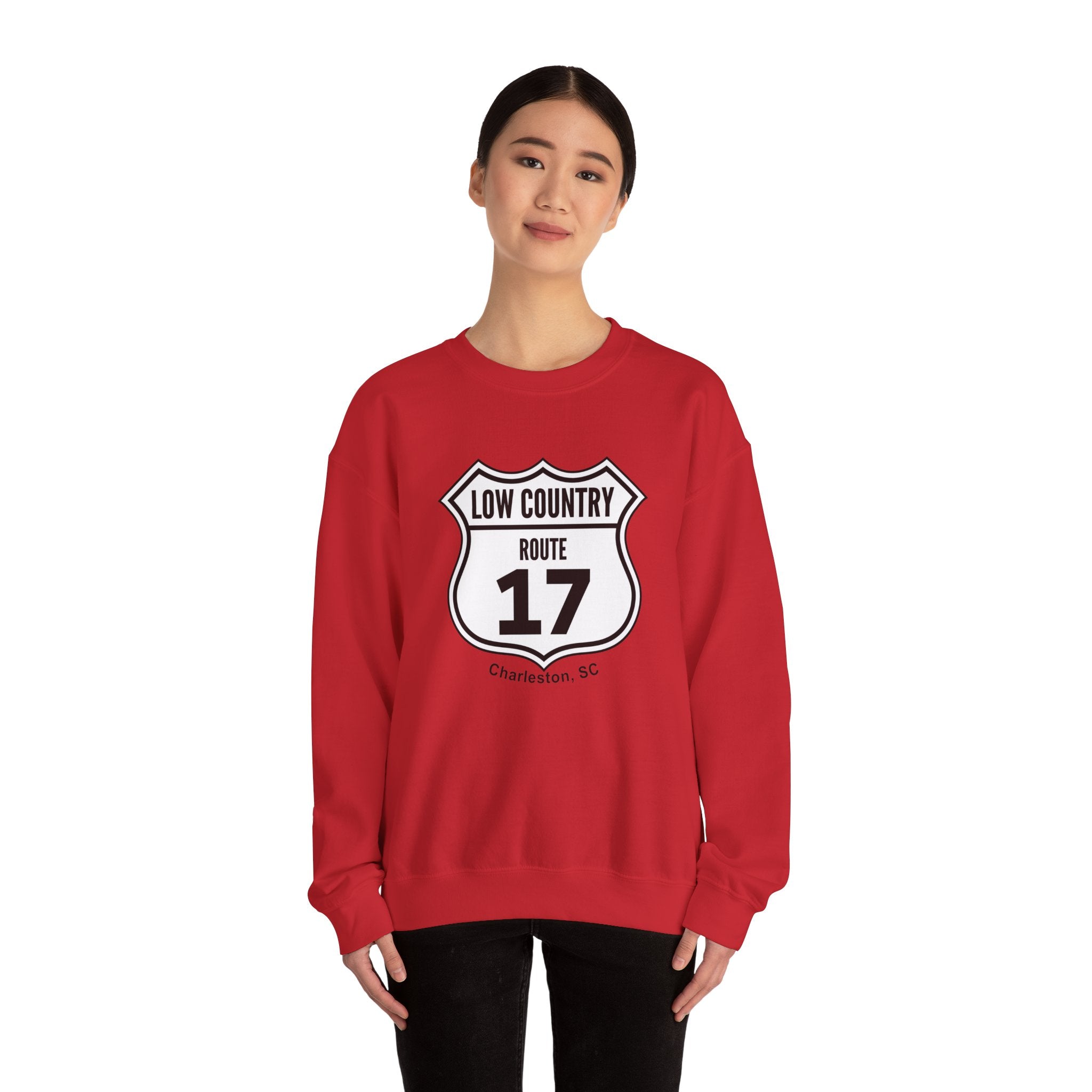 17 Low Country Route Sign Crewneck Sweatshirt