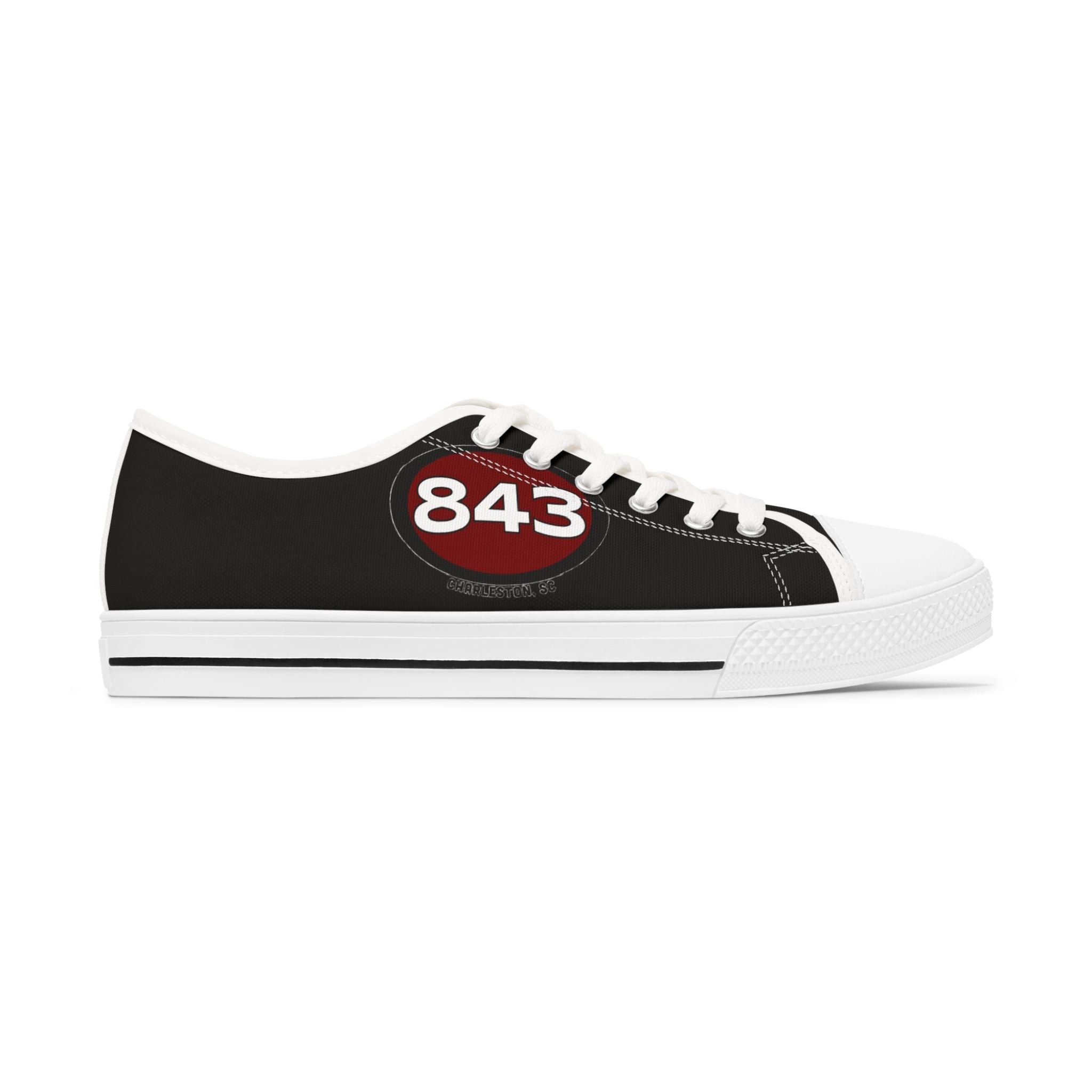 Women's Low Top Sneakers-843 black