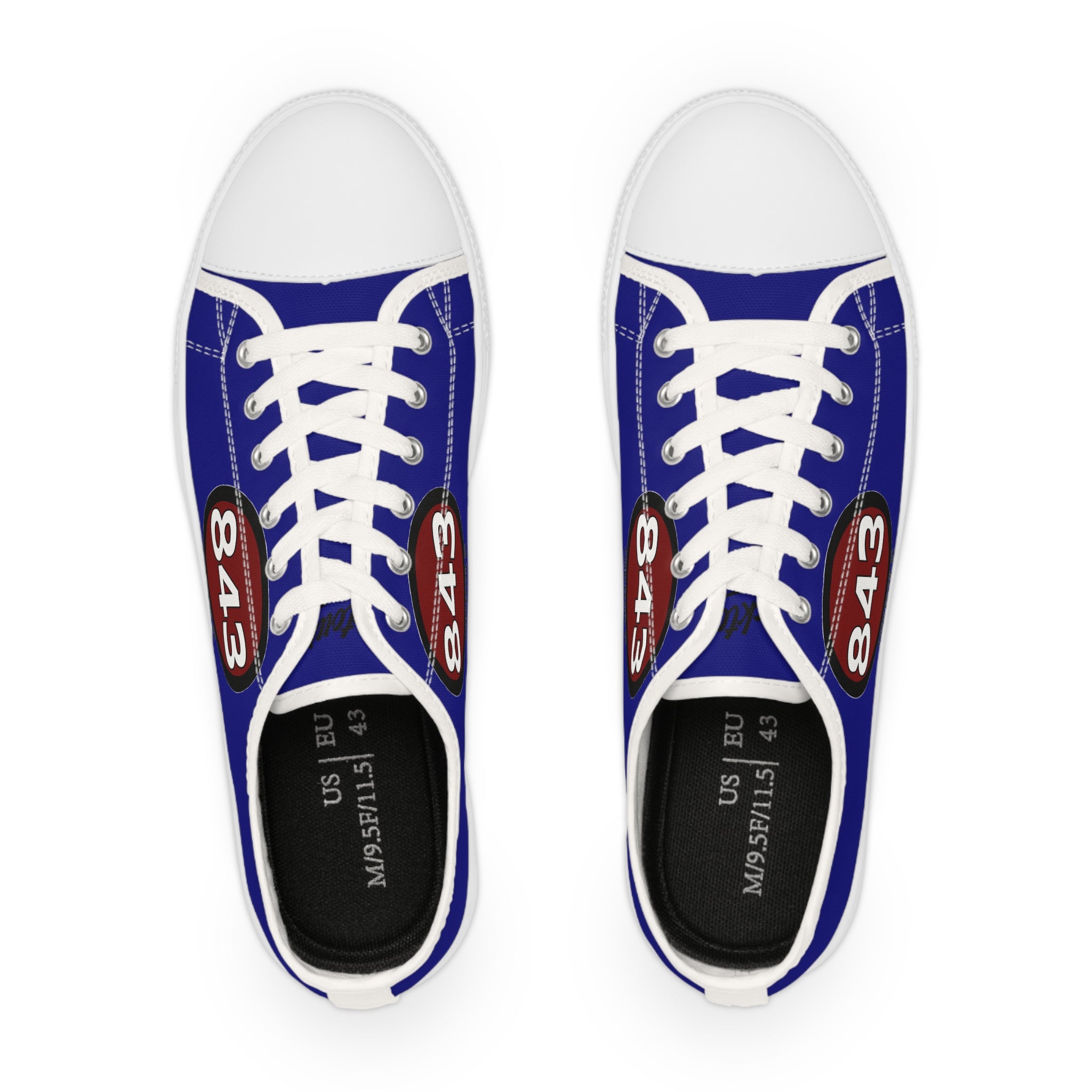 Men's Low Top Sneakers-843 Navy Blue