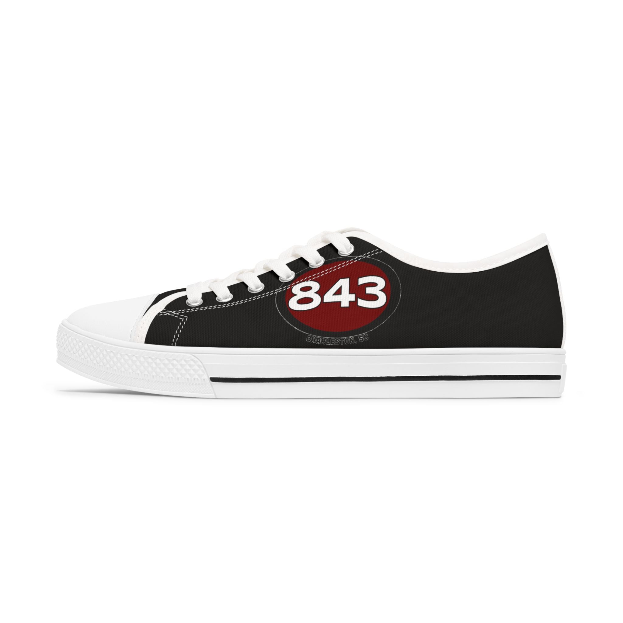 Women's Low Top Sneakers-843 black