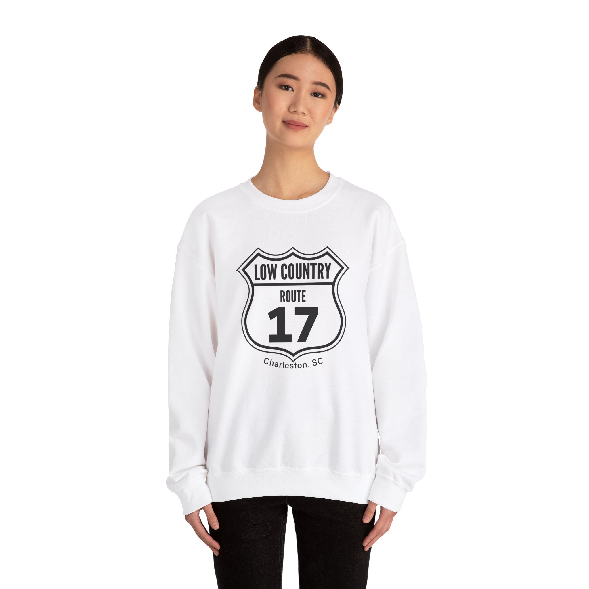 17 Low Country Route Sign Crewneck Sweatshirt